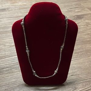 🔴Hand Beaded Leather and Metal Necklace/Wrap Bracelet